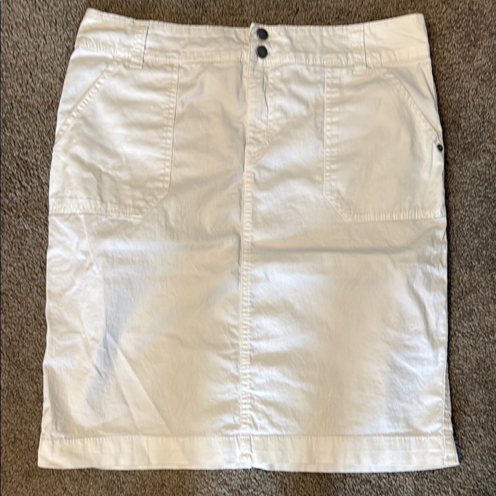 Style & Co. White Knee-Length Cargo Style Pencil Skirt